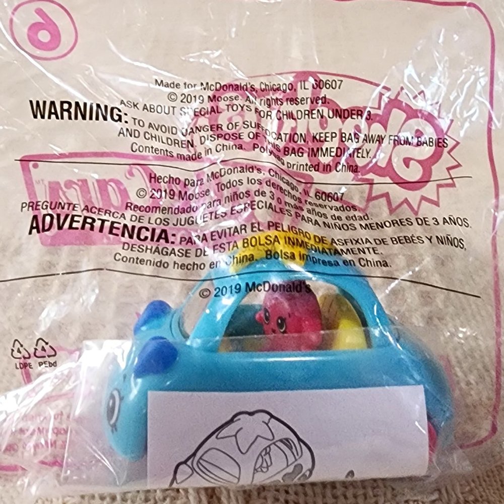 McDonalds 2019 Happy Meal Toy: Shopkins Cutie Cars BEACH BUGGY #6 - NEW - Picture 2 of 6